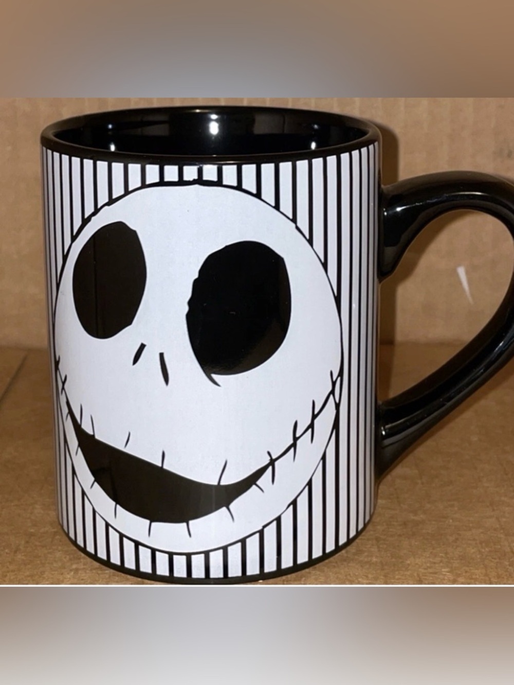 Disney Black and White Jack Skellington Ceramic Mug